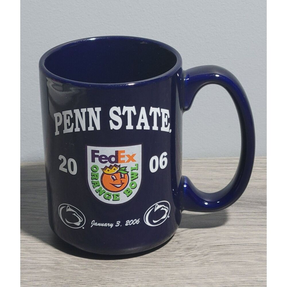 M Ware Penn State 2006 FedEx Orange Bowl Collectors Coffee Mug Blue Jan. 3, 2006